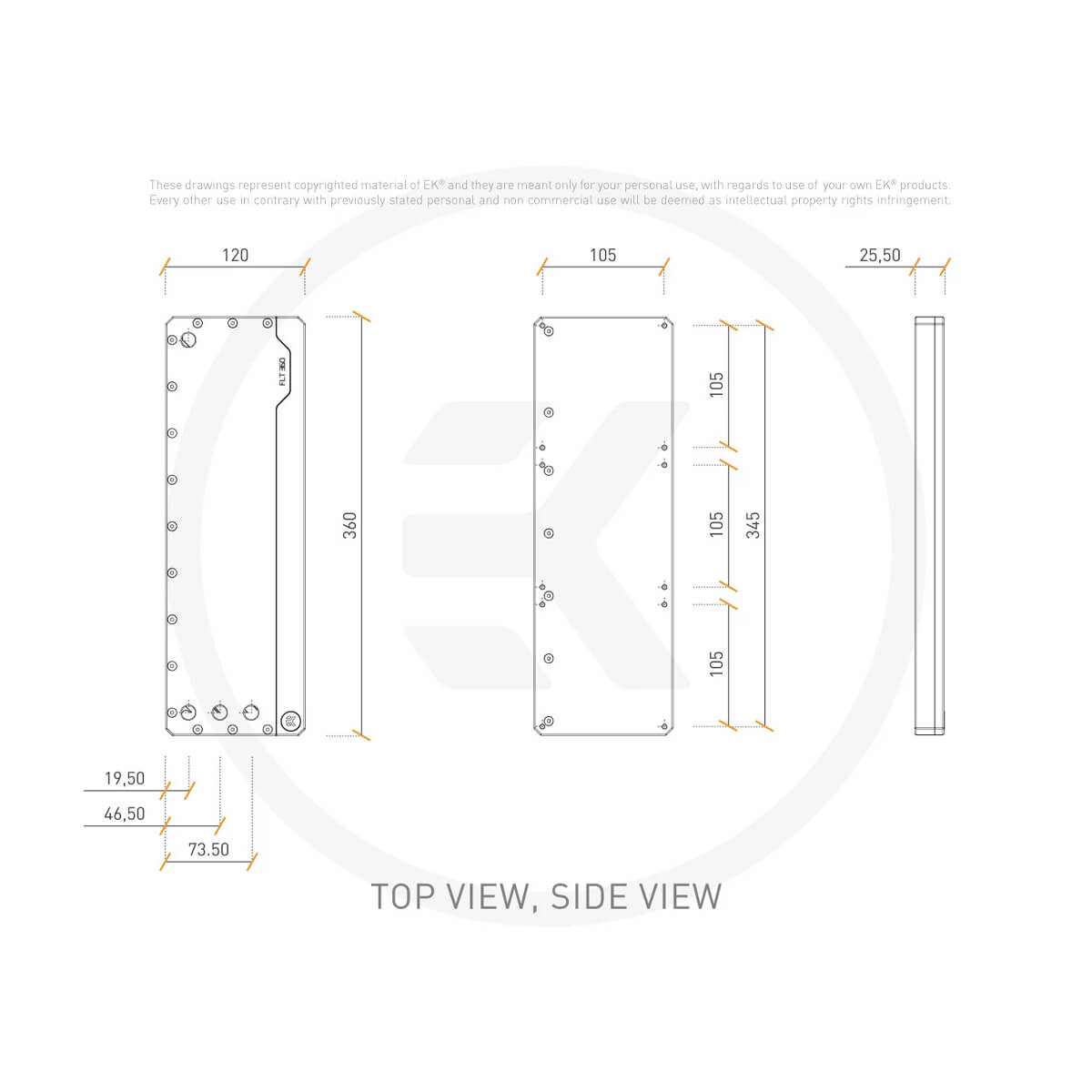 EKWB EK-Quantum Volume FLT 360 D-RGB - Plexi