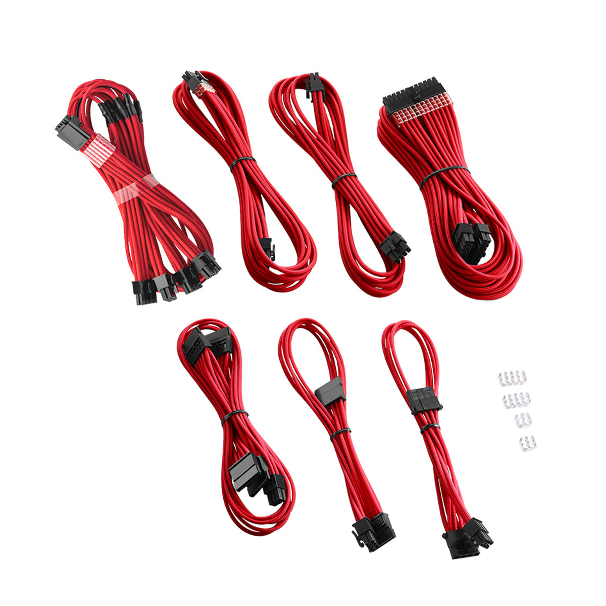 CableMod PRO ModMesh 12VHPWR C-Series RMi  RMx Sleeved Full Cable Kit - Red