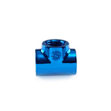 Bitspower T-Block With Triple Fitting - Royal Blue