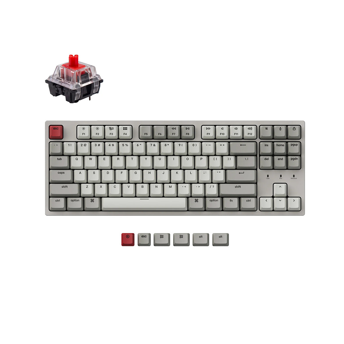 Keychron C1 TKL Retro Mechanical Keyboard - G Pro Red Switch