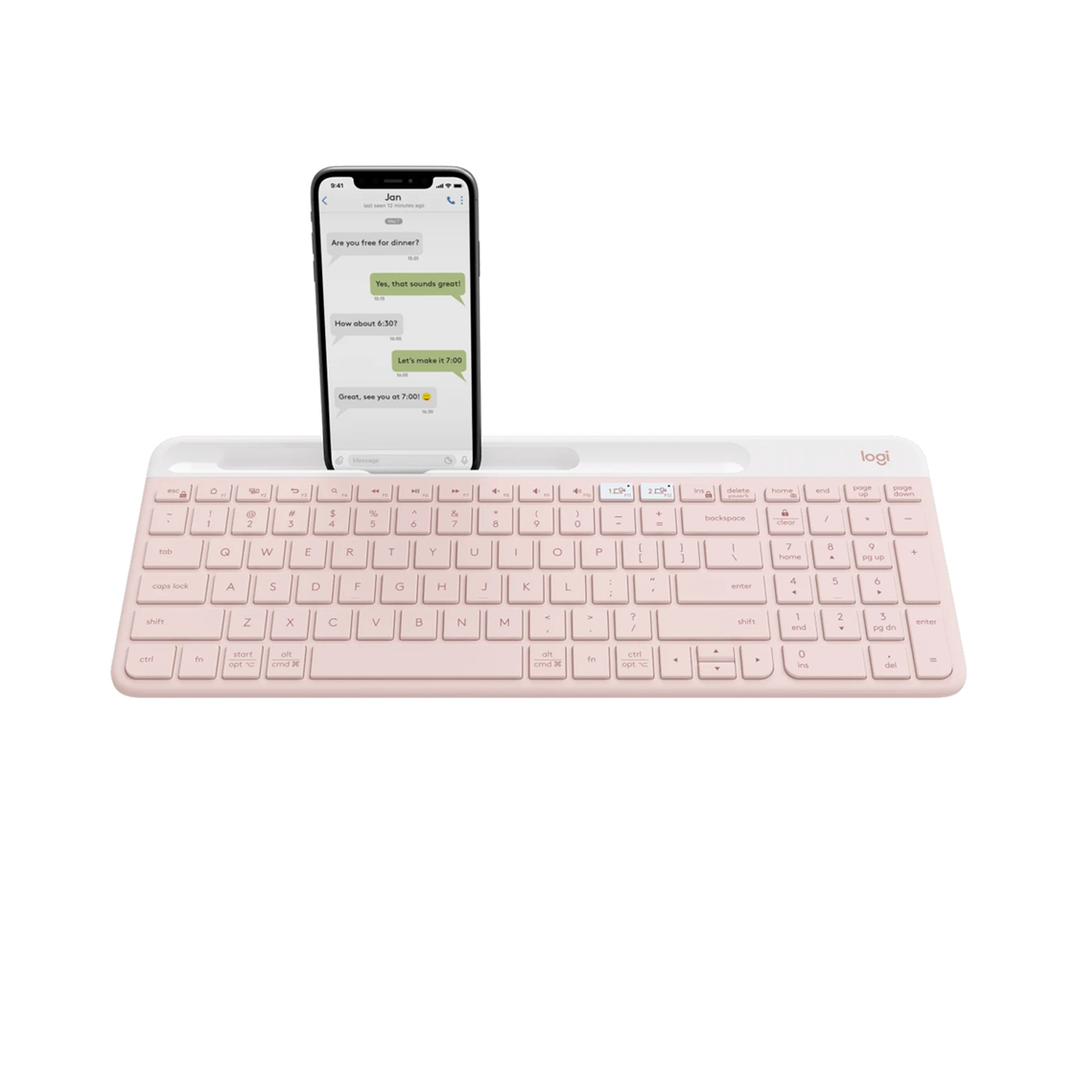 Logitech K580 Multi-Device Wireless Keyboard - Rose