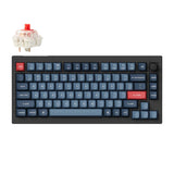 Keychron V1 Max 75% RGB Carbon Black Wireless Mechanical Keyboard - Jupiter Red Switch