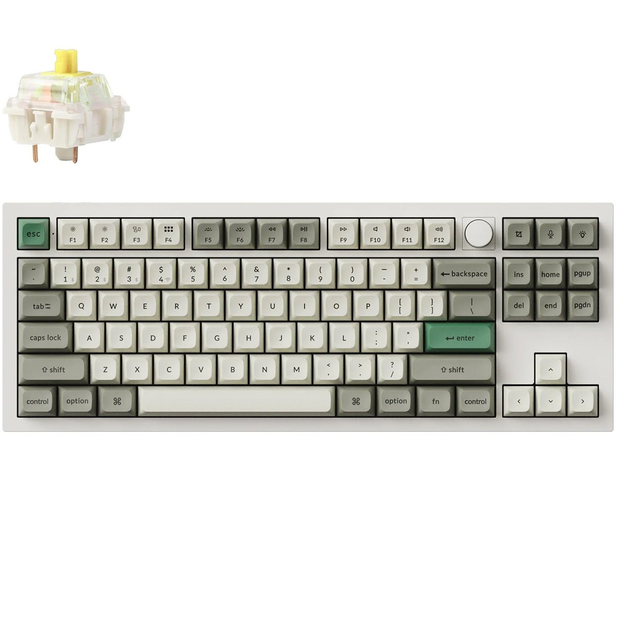 Keychron Q3 Max TKL RGB Shell White Wireless Mechanical Keyboard - Jupiter Banana Switch