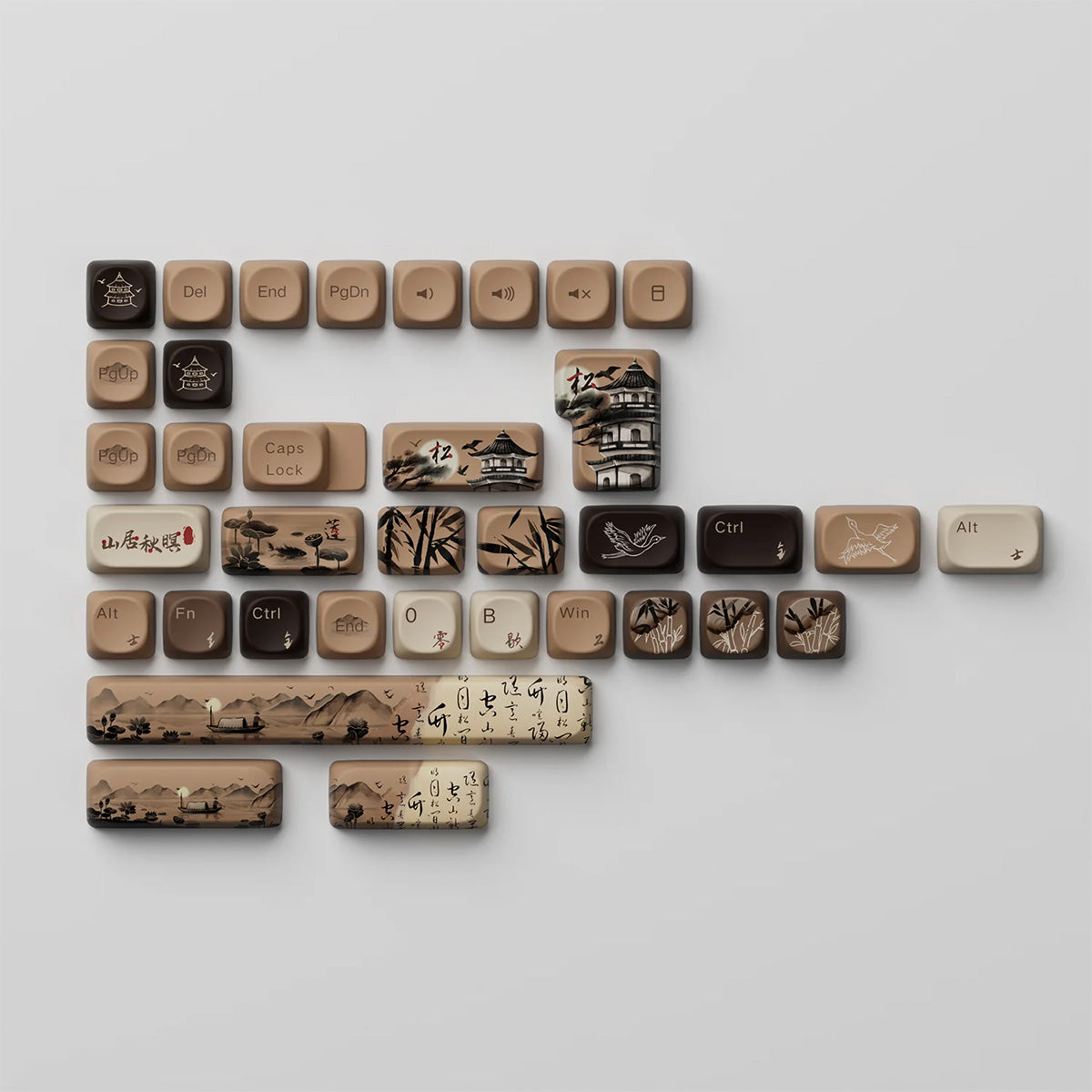 Akko Mountain Seclusion MOA Profile PBT Keycap Set - 140 Keys