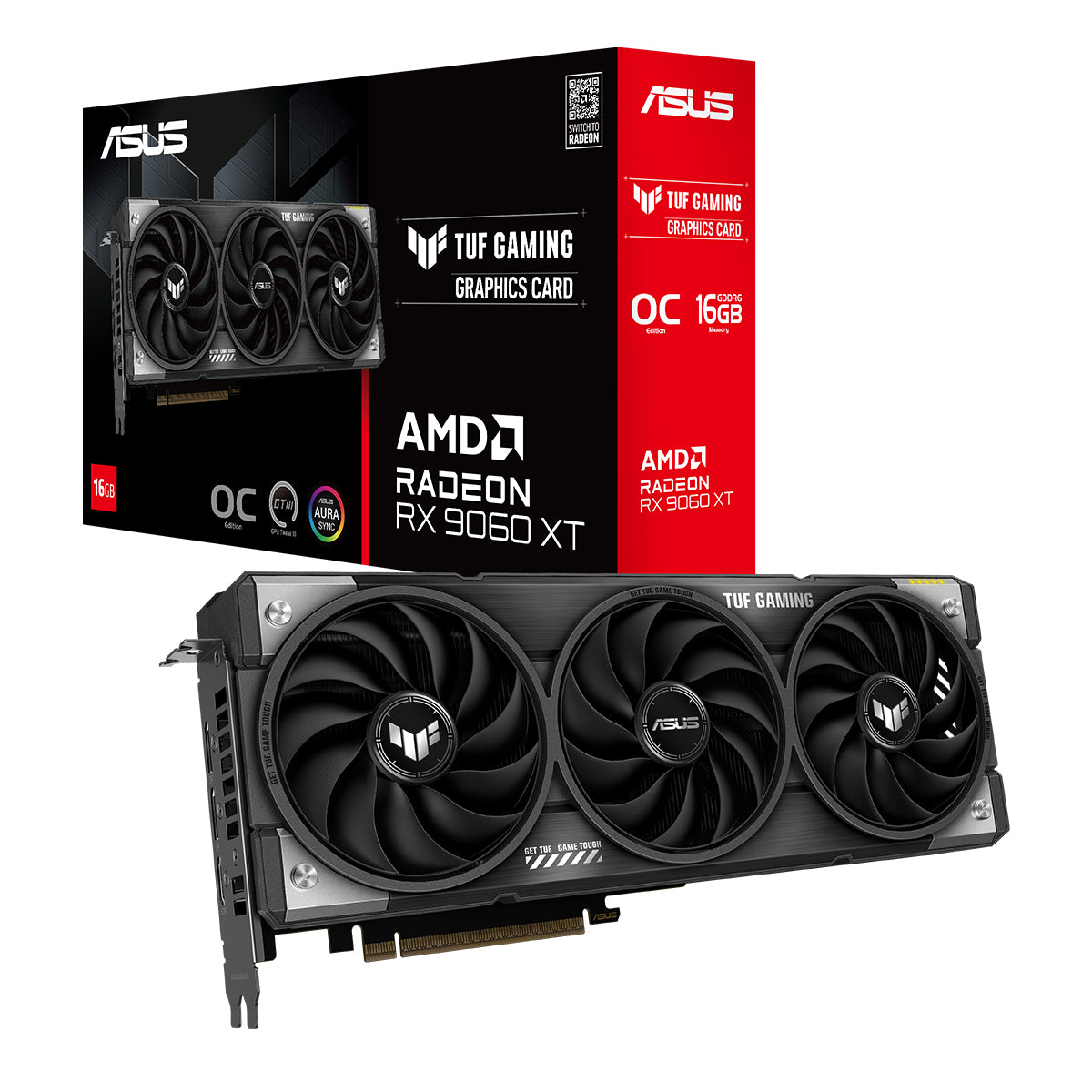 ASUS Radeon RX 9060 XT TUF GAMING OC 16GB Graphics Card
