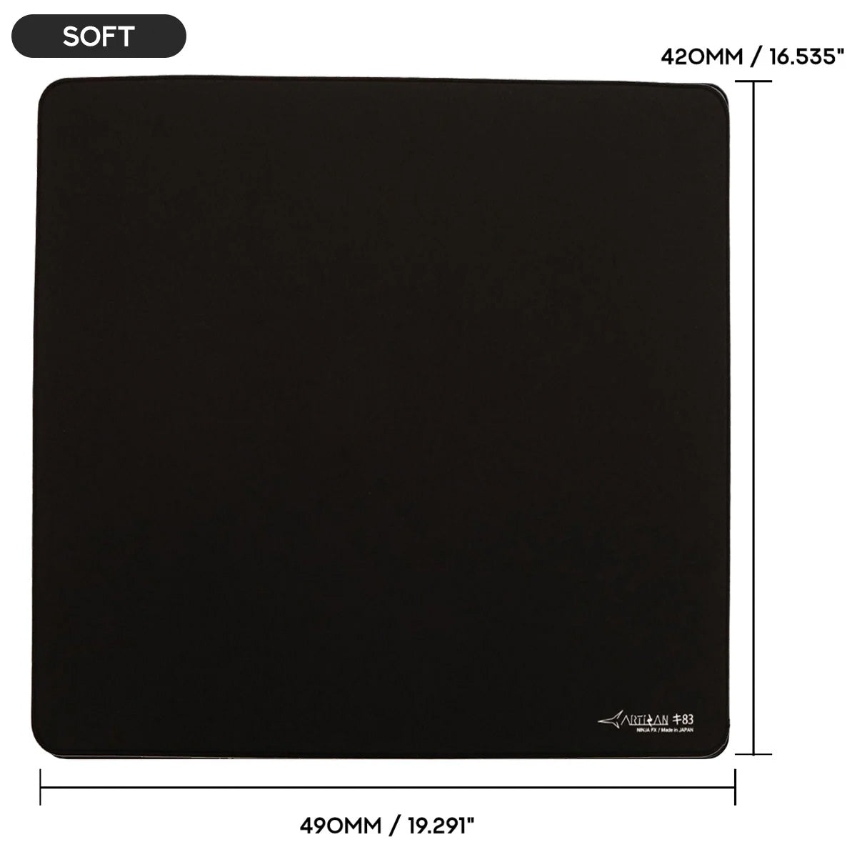 Artisan FX Key-83 eSports Gaming Mouse Pad - SOFT XL Black