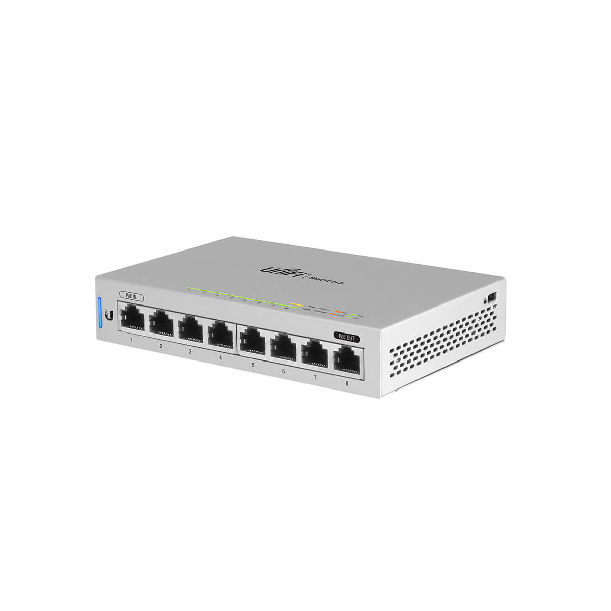 Ubiquiti UniFi Switch US-8 8-Port Gigabit Managed Switch with 1 x PoE Passthrough Port (Max 12W)