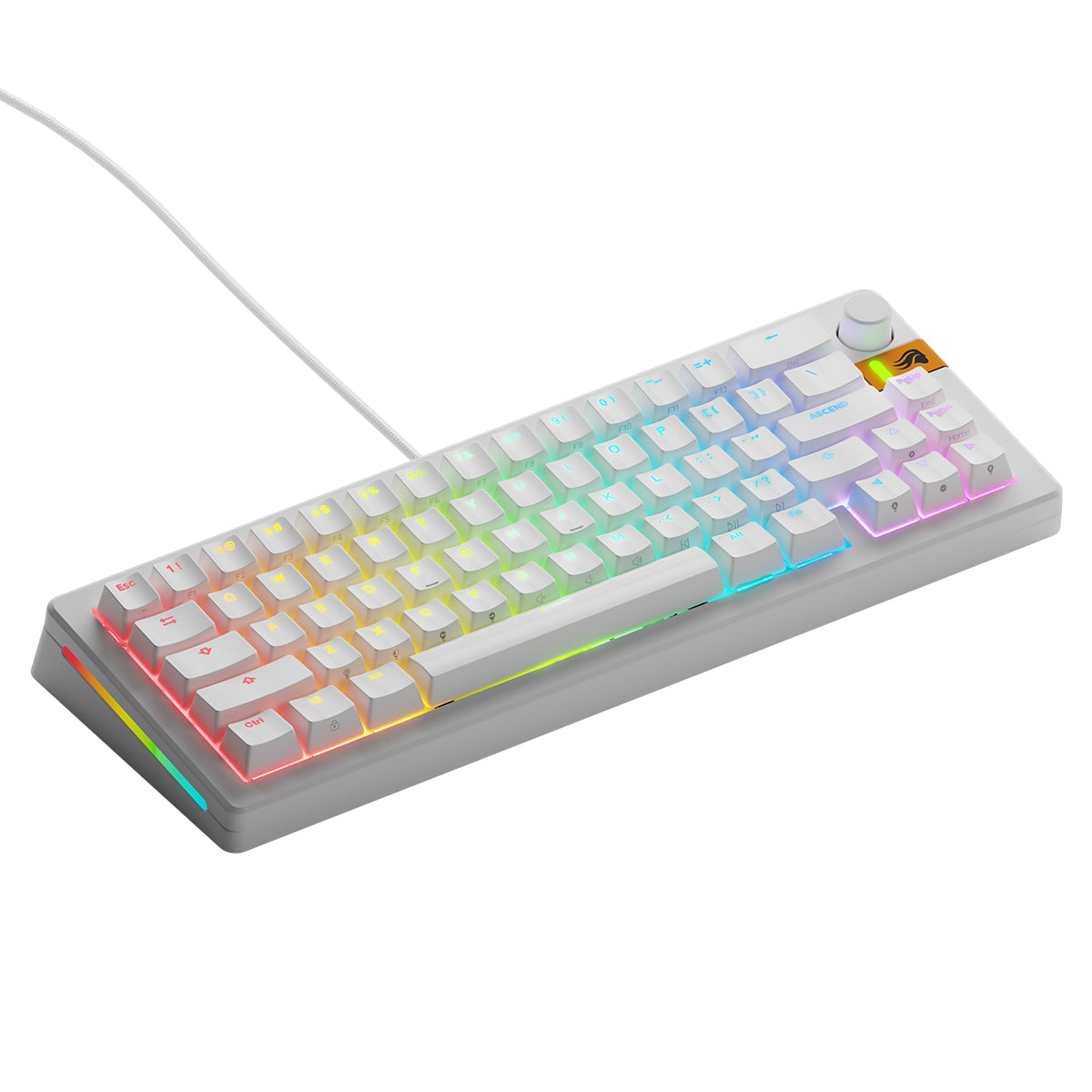 Glorious GMMK 3 HE 65% Wired Mechanical Keyboard Fox HE Linear Switch - White