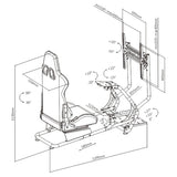 Lumi Classic Racing Simulator Cockpit With Single Monitor Mount