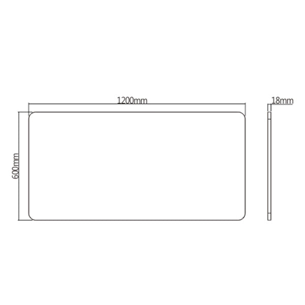 Lumi 1200X600MM Standard Wood Table Top Carbon Fiber