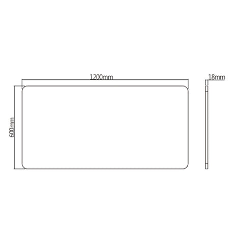 Lumi 1200X600MM Standard Wood Table Top Carbon Fiber