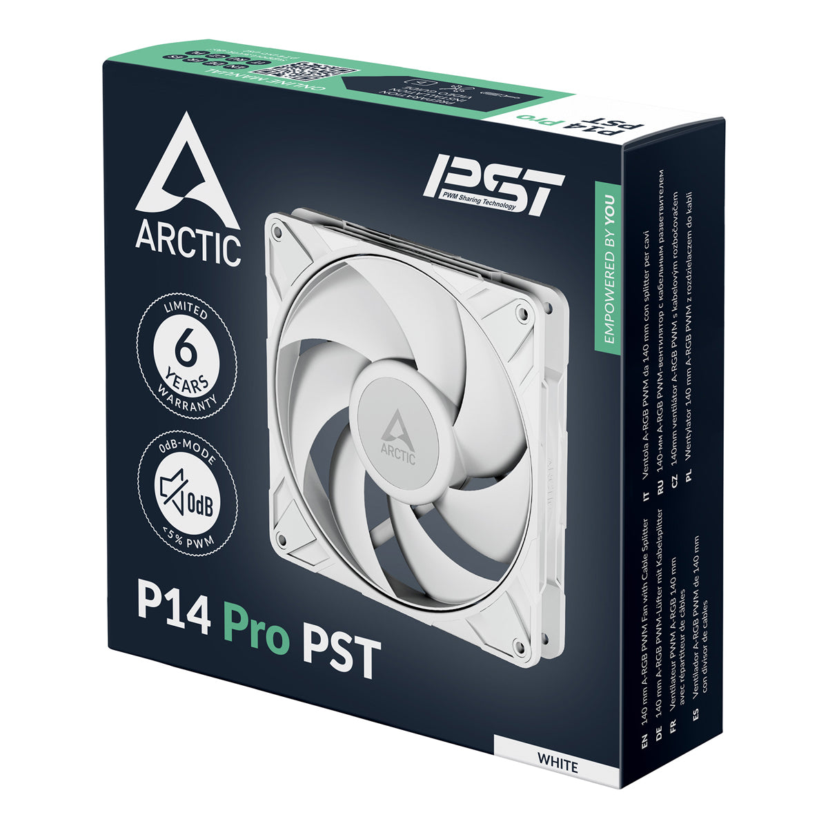 Arctic P14 PRO PST 140mm Premium Cooling Fan - White