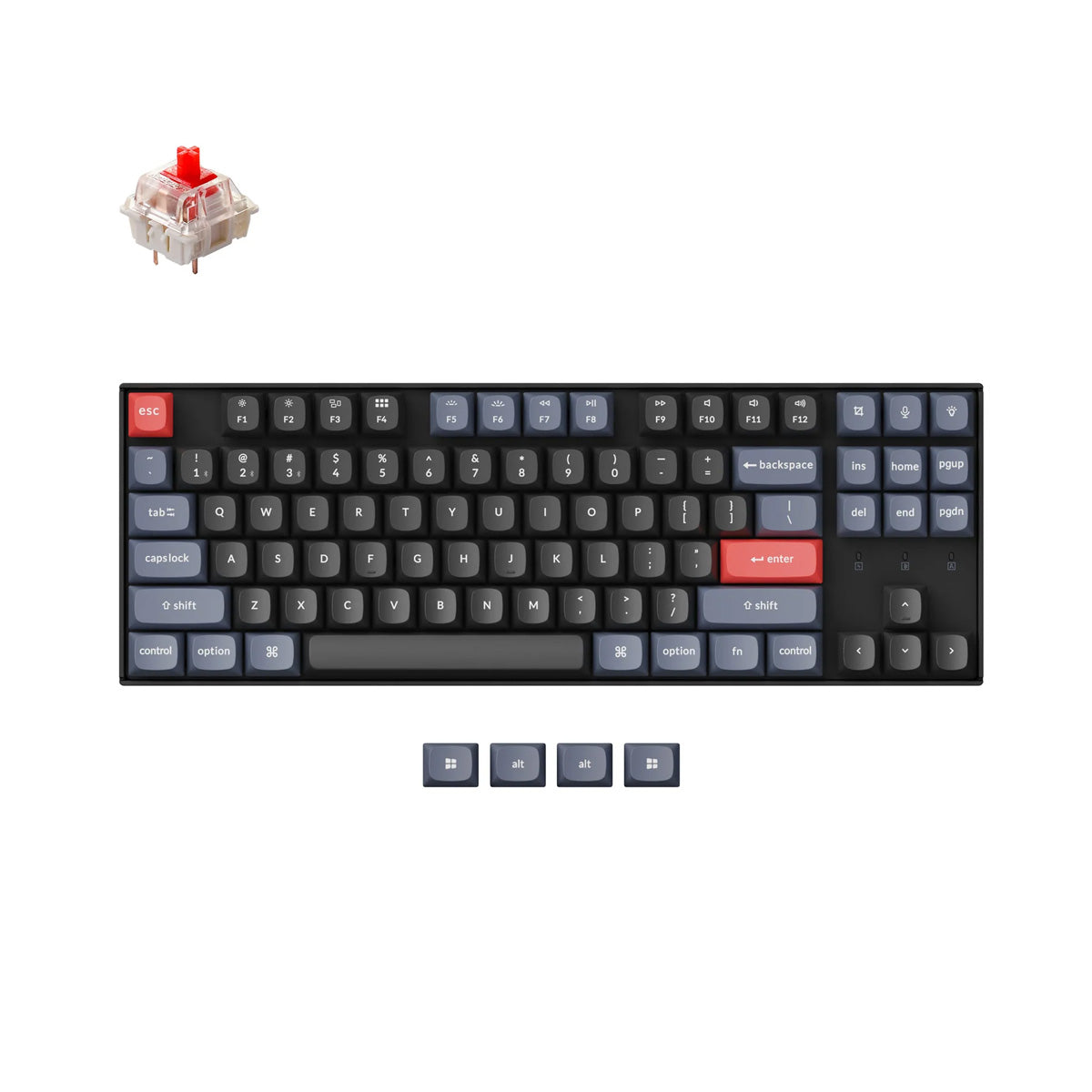 Keychron K8 Pro TKL RGB Wireless Mechanical Keyboard - G Pro Blue Switch