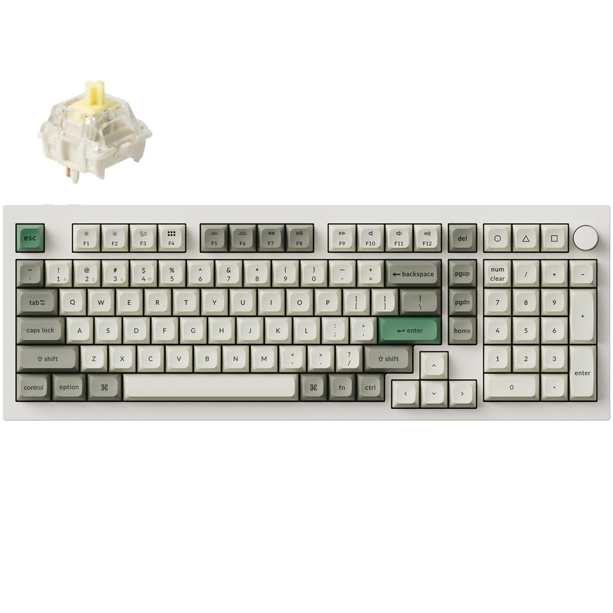 Keychron Q5 Max 96% RGB Shell White Wireless Mechanical Keyboard - Jupiter Banana Switch