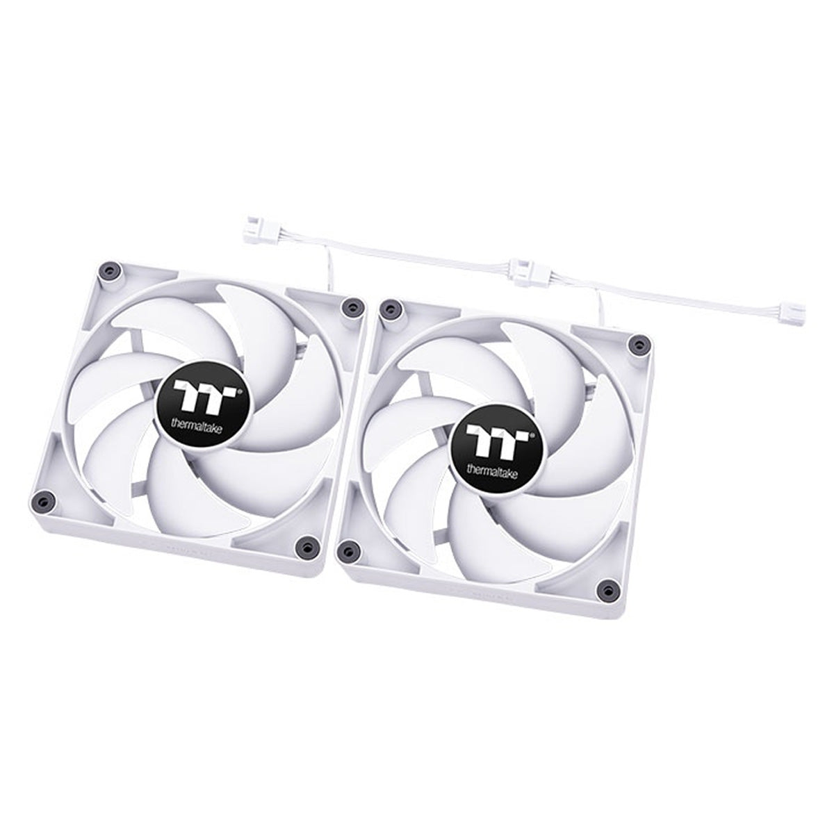 Thermaltake CT120 PC Cooling Fan (up to 2000RPM) White Edition - 2 Fan Pack