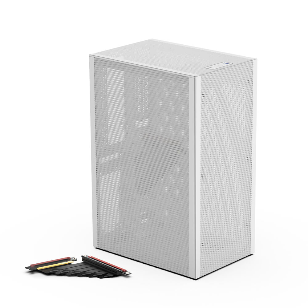 Ssupd Meshlicious Mini ITX Case - Full Mesh - White - PCIE 4.0