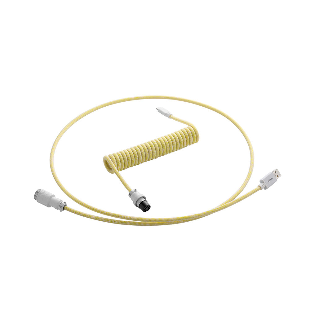 CableMod PRO Coiled Keyboard Cable - Lemon Ice