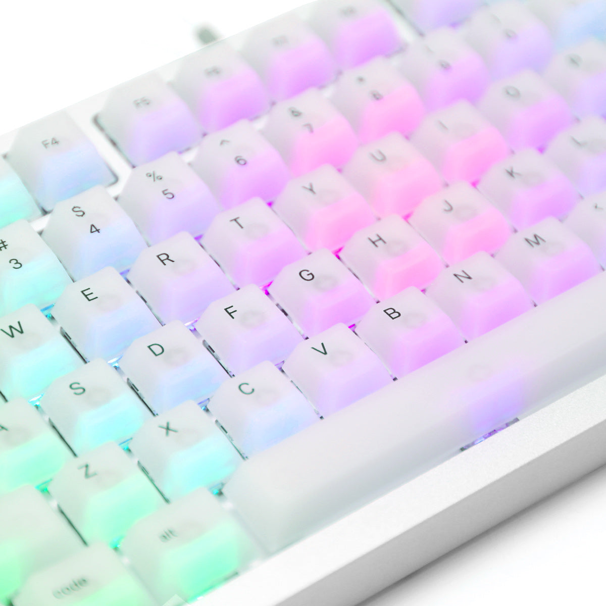 Glorious GMMK Pro 75% Custom Mechanical Keyboard Linear Switch - Prism Silver