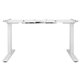 Brateck Lumi Dual Motor Electric Sit-Stand Desk Frame With 3-Stage Reverse Motor White Colour