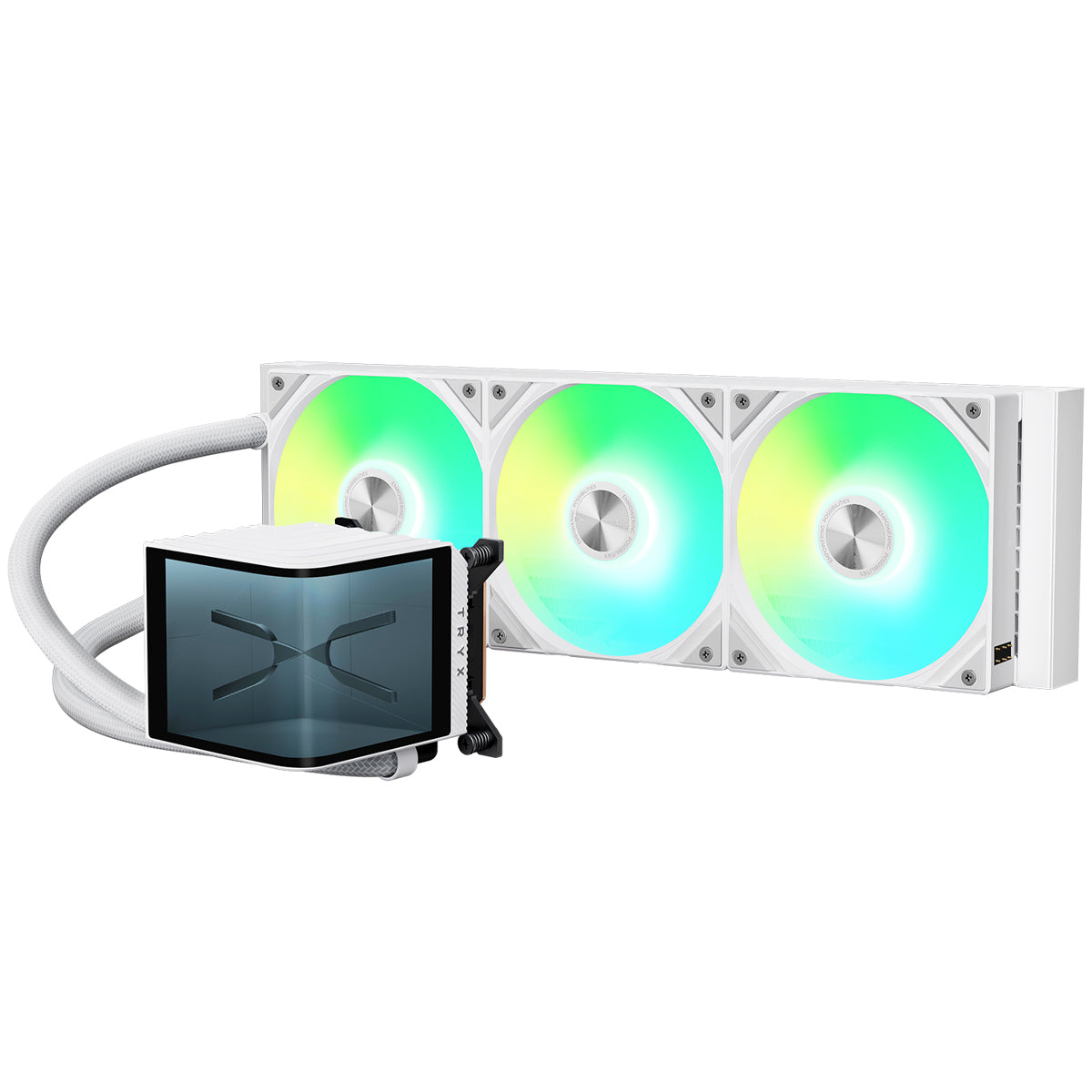 TRYX PANORAMA 360mm ARGB WHITE 6.67'' Curved AMOLED Screen AIO CPU Cooler