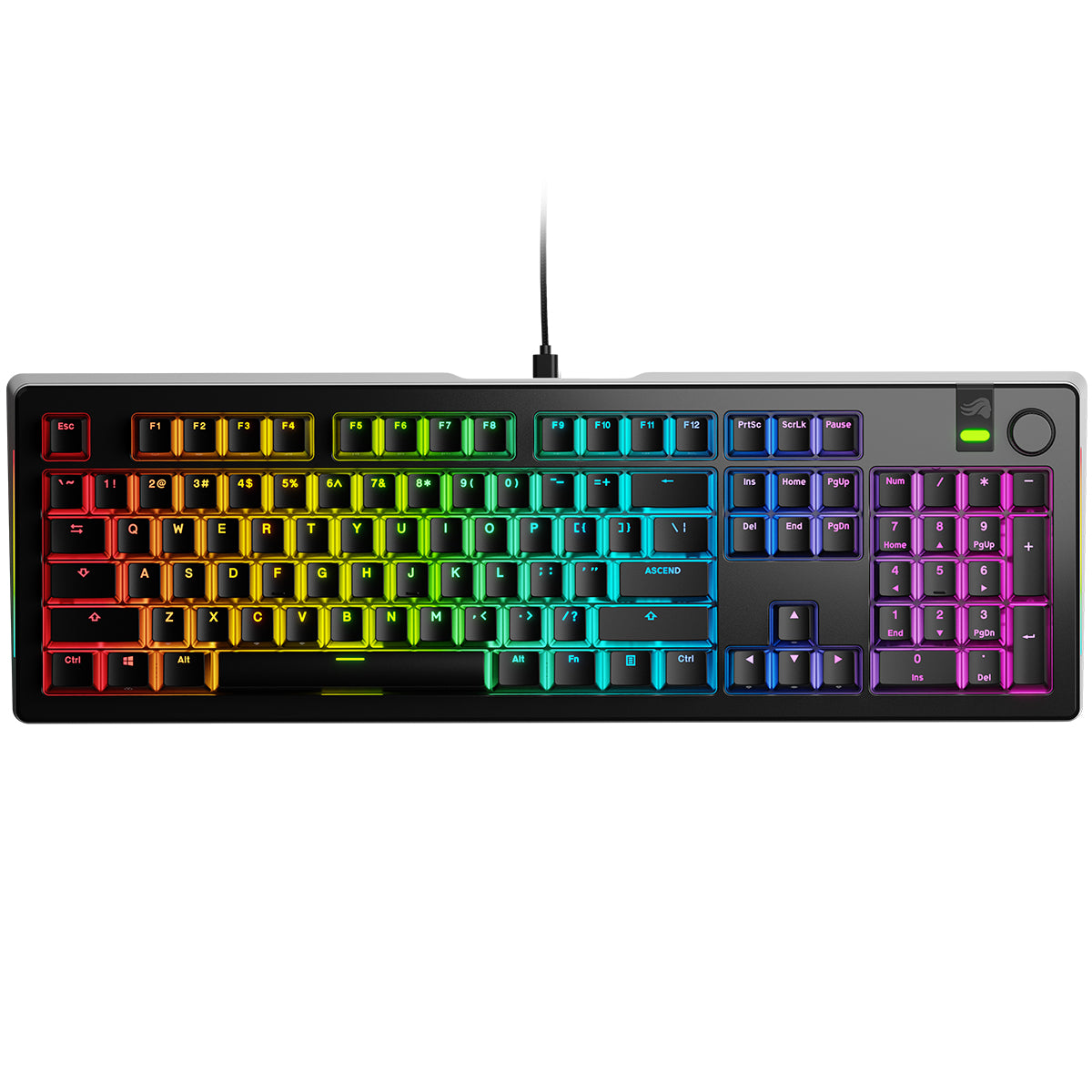Glorious GMMK 3 Pro 100% Wireless Mechanical Keyboard Fox Linear Switch - Black