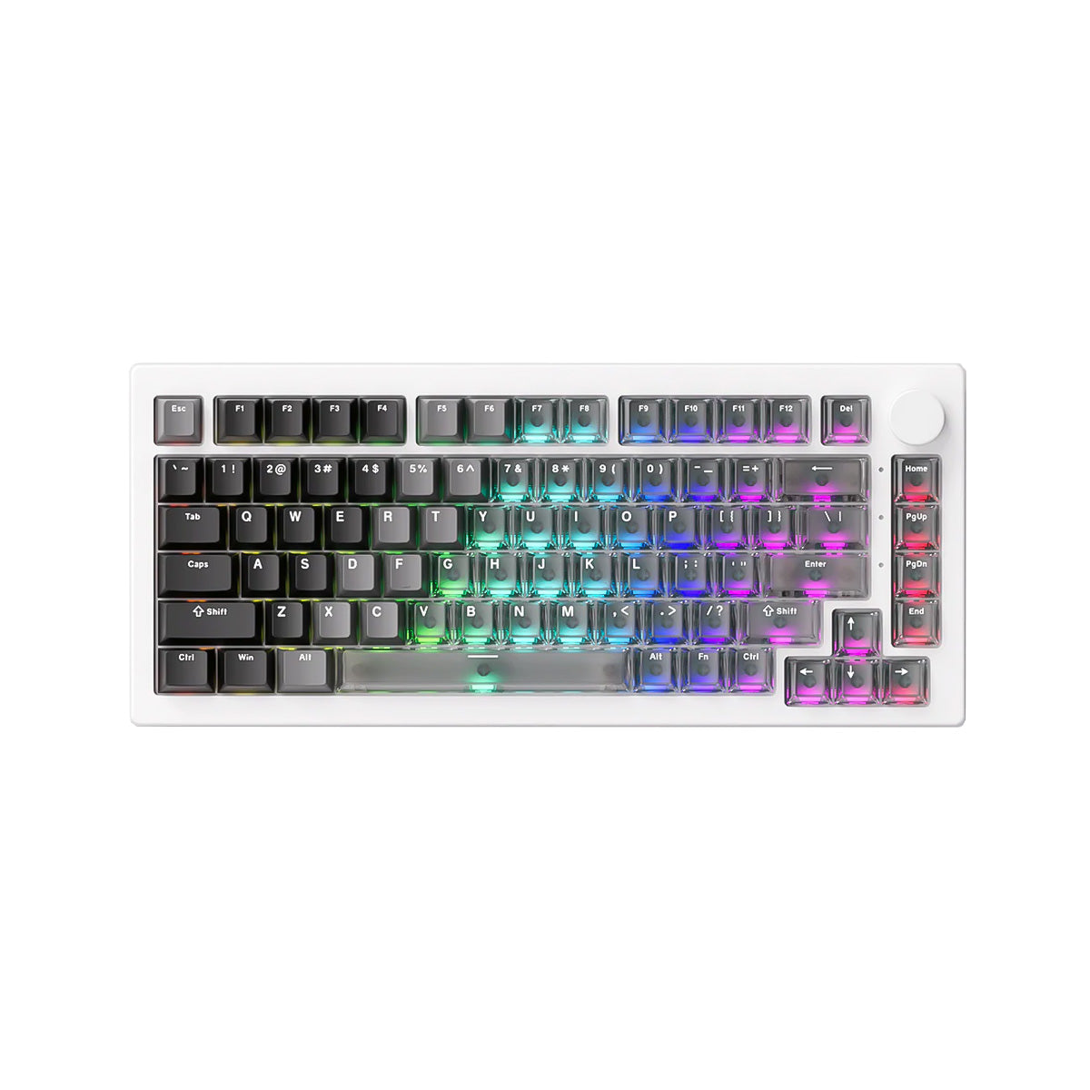 Akko 5075 V3-HE White 75% Wireless Hall-Effect Gaming Keyboard - AstroAim Switch
