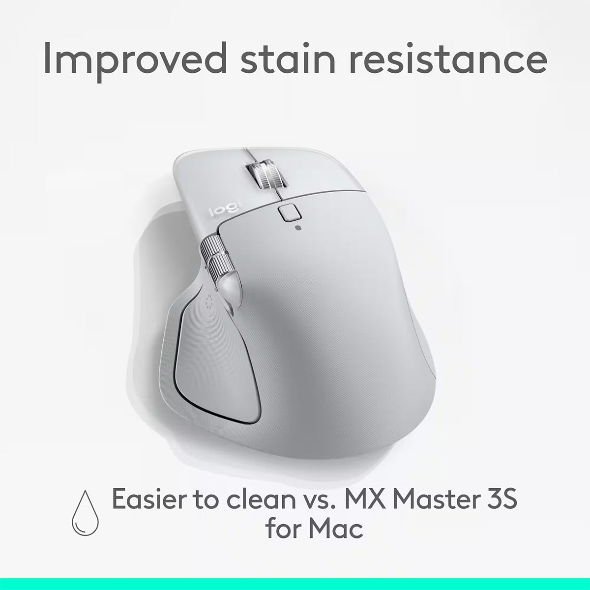 Logitech MX Master 4 for Mac Wireless Productivity Mouse - White/Silver