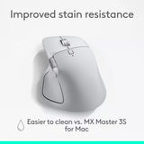 Logitech MX Master 4 for Mac Wireless Productivity Mouse - White/Silver
