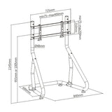 Lumi LRS01-SR01 Single Monitor Mount For Sim Gaming, Height Adjustable Stand Designed For LRS01-BS Racing Simulator Cockpit