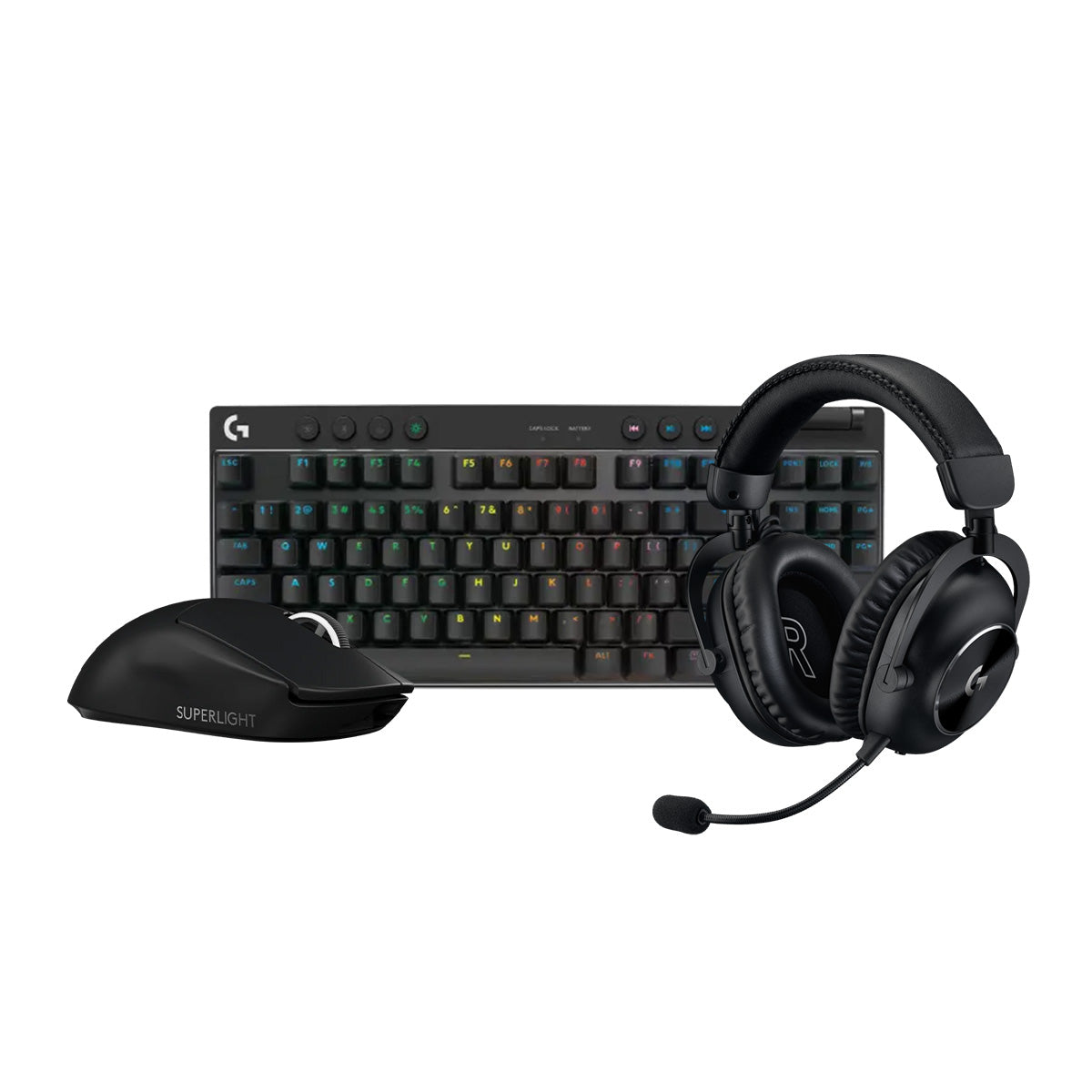 Logitech G Pro X Keyboard + Mouse + Headset Black Bundle