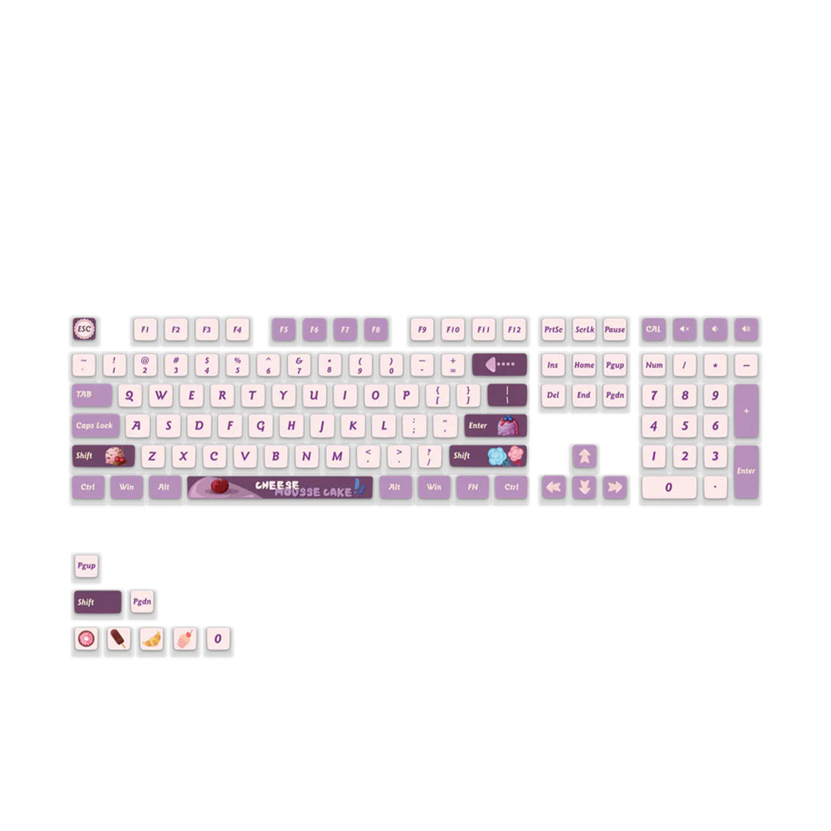 Akko Blueberry Grape Jam PBT+PC ASA 116-Key Keycap Set