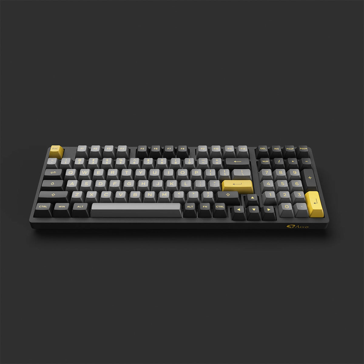 Akko 3098B Plus Black & Gold 96% RGB Wireless Mechanical Keyboard - Creamy Yellow Switch