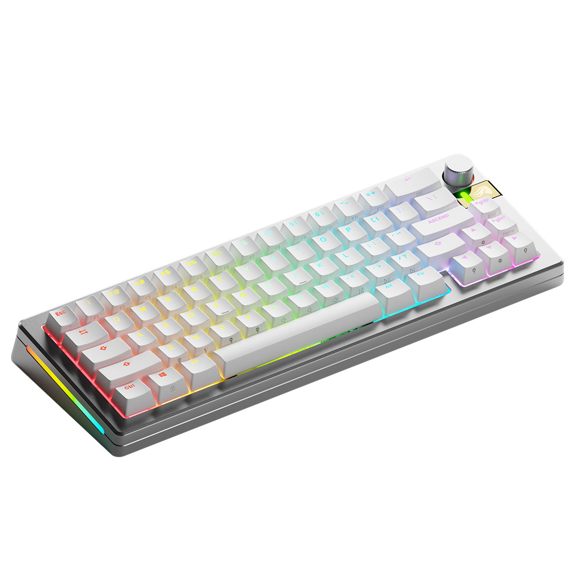 Glorious GMMK 3 Pro HE 65% Wireless Mechanical Keyboard Fox HE Linear Switch - Silver