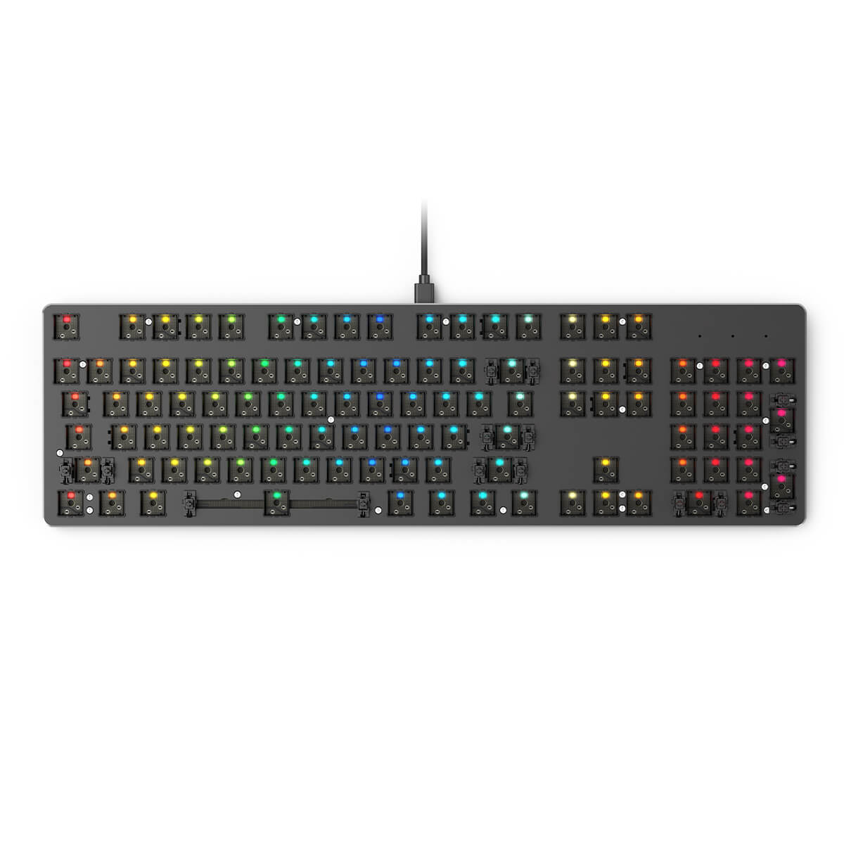 Glorious GMMK Full Size RGB Barebones Mechanical Keyboard - Black