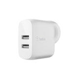 Belkin Dual USB-A 24W Wall Charger - White