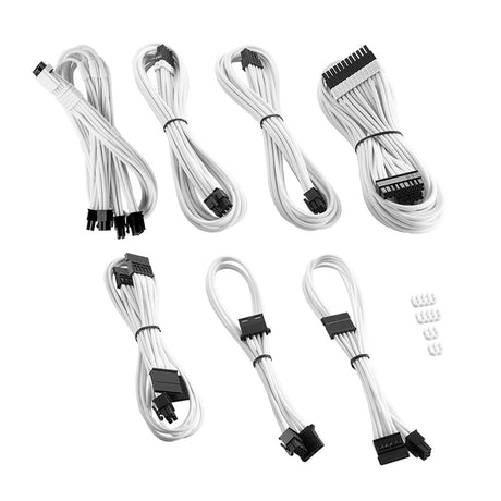 CableMod PRO ModMesh 12VHPWR C-Series RMi  RMx Sleeved Full Cable Kit - White