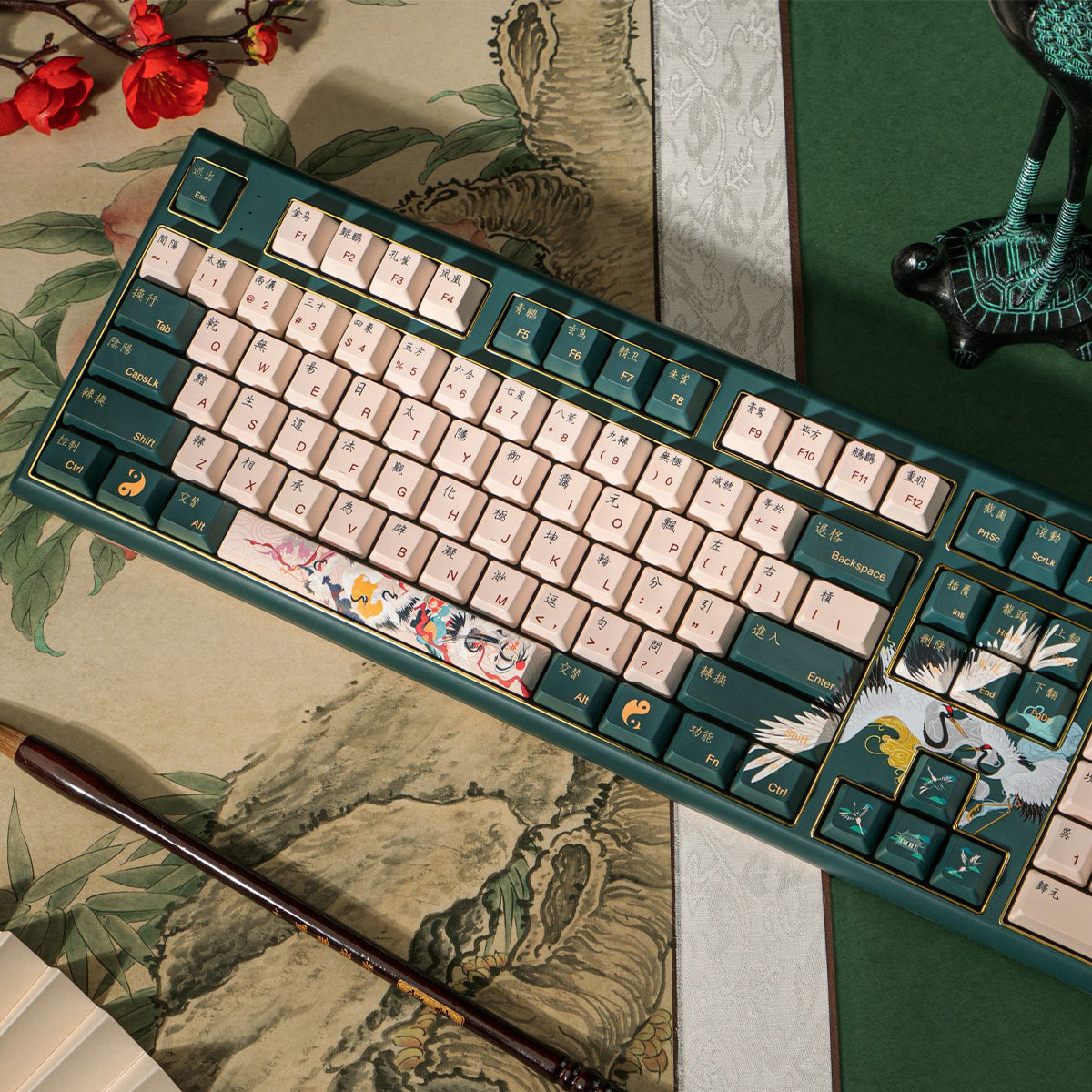 Varmilo Lure Series VBM108 Crane Mechanical Keyboard - EC Sakura V2 Linear Switch