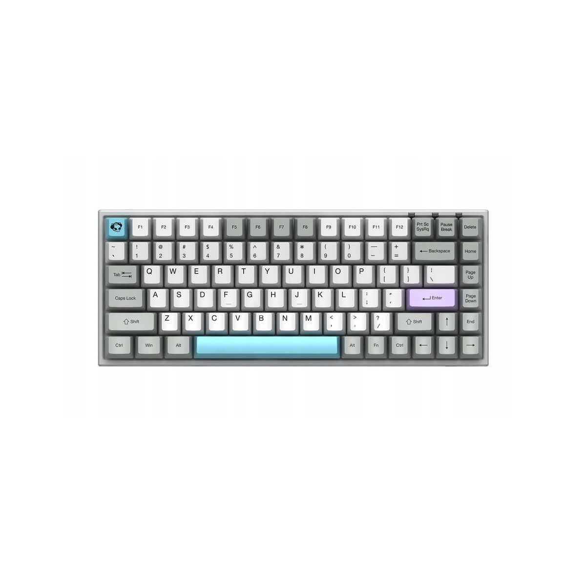 Akko 3084B Silent Muted Gray RGB Hot-Swappable Wireless Keyboard CS Jelly Purple Switch