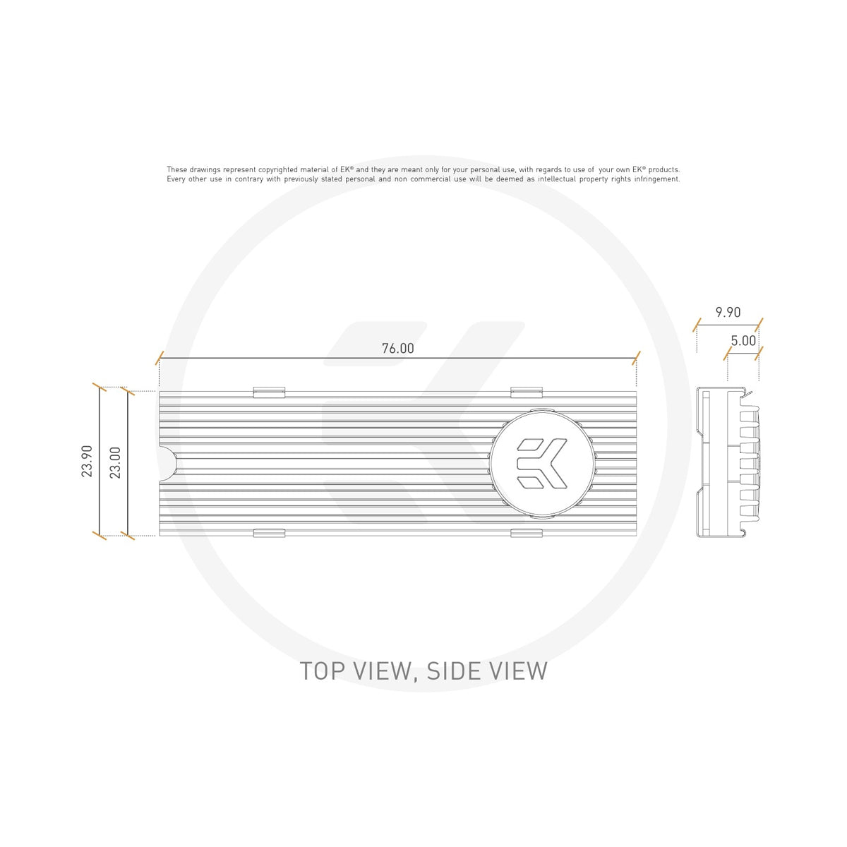 EKWB EK-M.2 NVMe Heatsink - Red