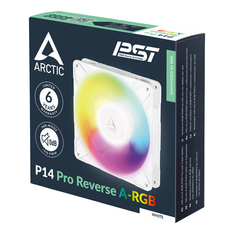 Arctic P14 PRO Reverse A-RGB 140mm Premium Cooling Fan - White