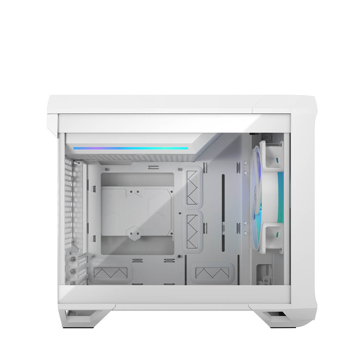 Fractal Design Torrent Nano RGB TG Tower Case - White Clear Tint