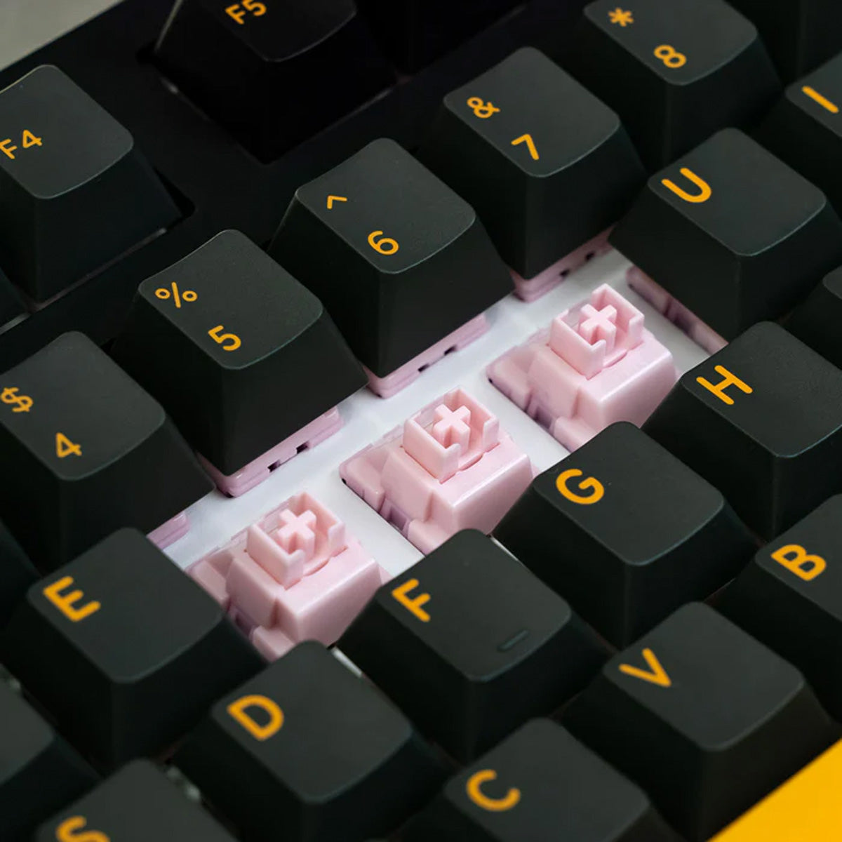 Akko 3108RF V3 Black & Gold Full Size Wireless Mechanical Keyboard - Frost Pink Switch