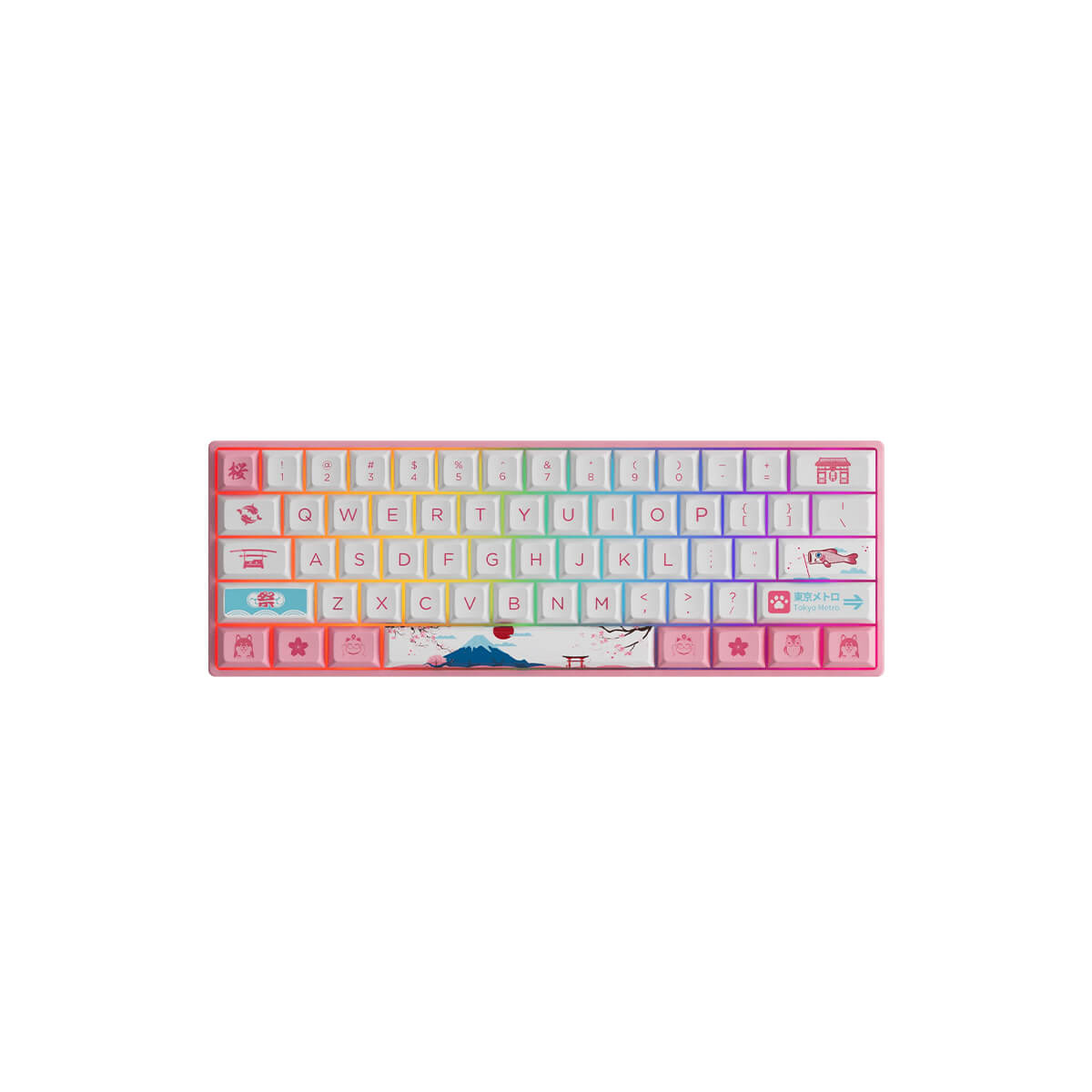 Akko 3061S Sakura R2 RGB Hot-Swappable Keyboard CS Jelly Purple Switch