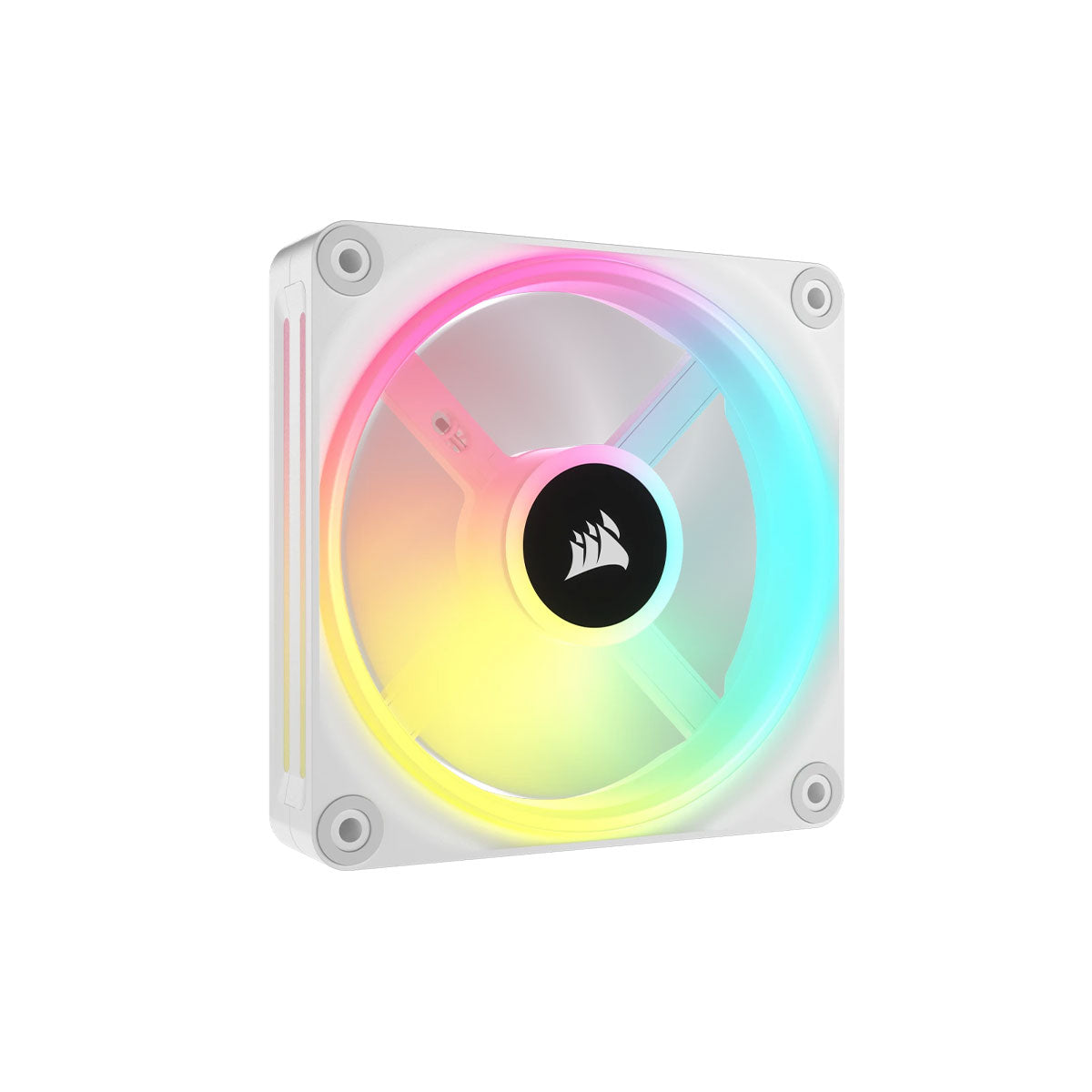 Corsair iCUE LINK QX120 RGB 120mm Magnetic Dome RGB Fan, Single Fan - White