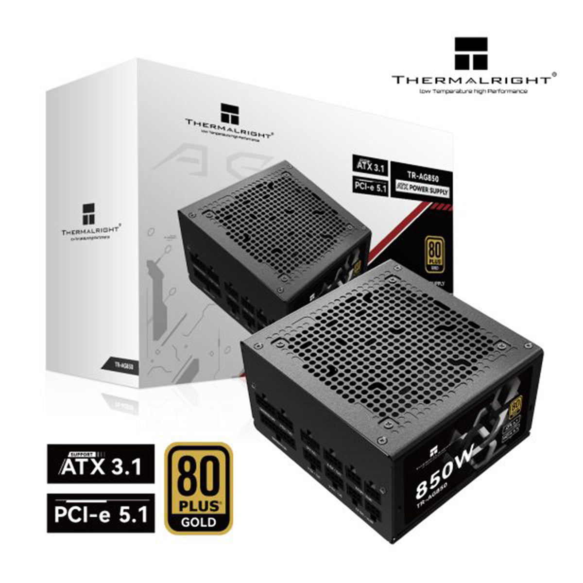 Thermalright AG-850 PCIE5.1 850W 80 Plus Gold Fully Modular Power Supply