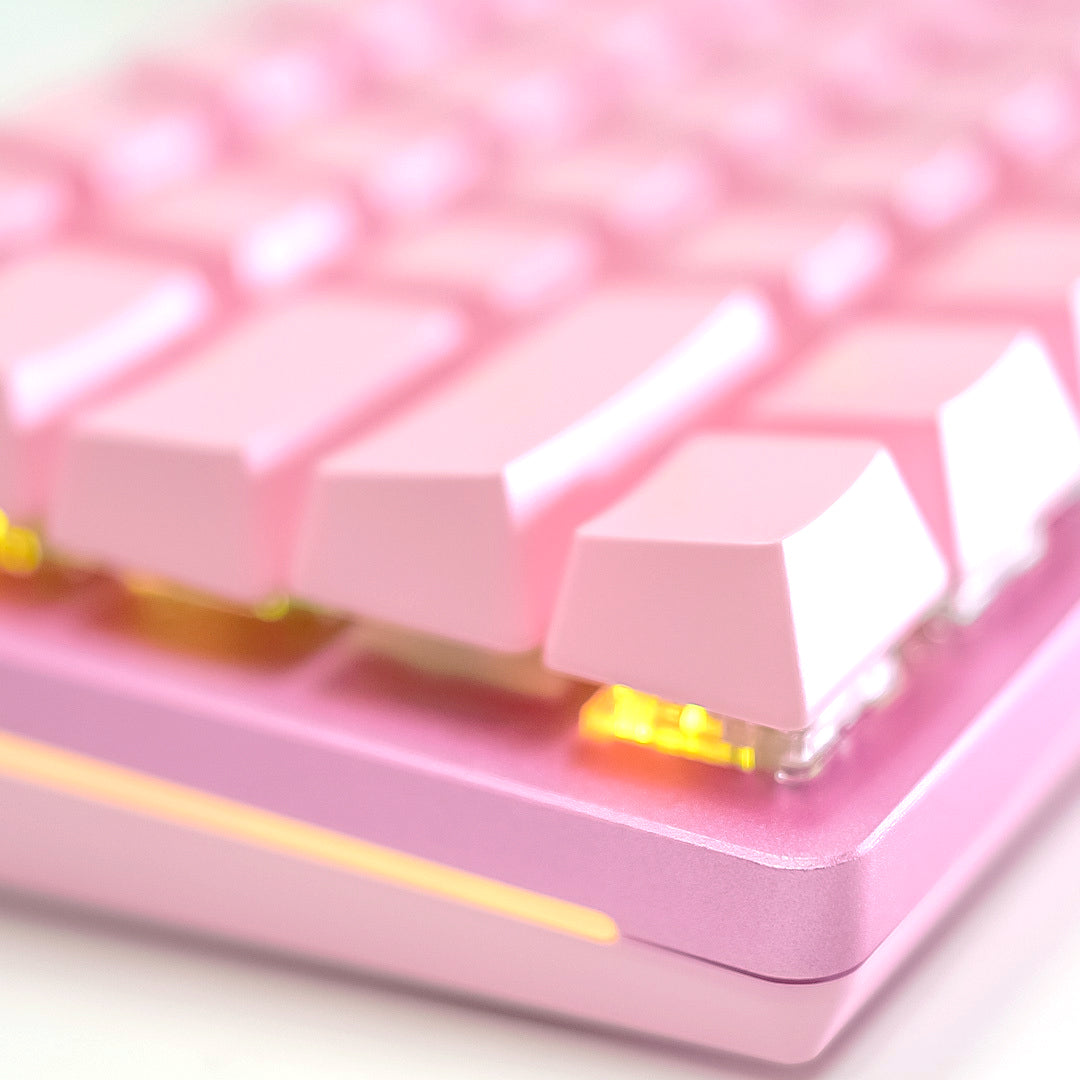 Glorious GMMK 2 Compact 65% RGB Custom Mechanical Keyboard Mako Tactile Switch - Pure Pink