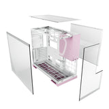 Geometric Future Model 5 ATX Mid Tower Case 5 Fans - White/Pink