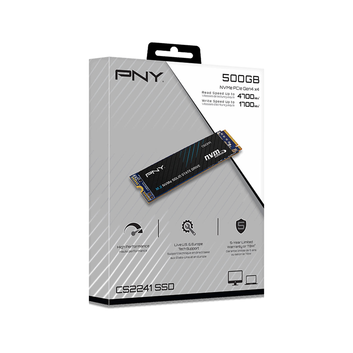 PNY CS2241 500GB Gen4 NVMe M.2 SSD