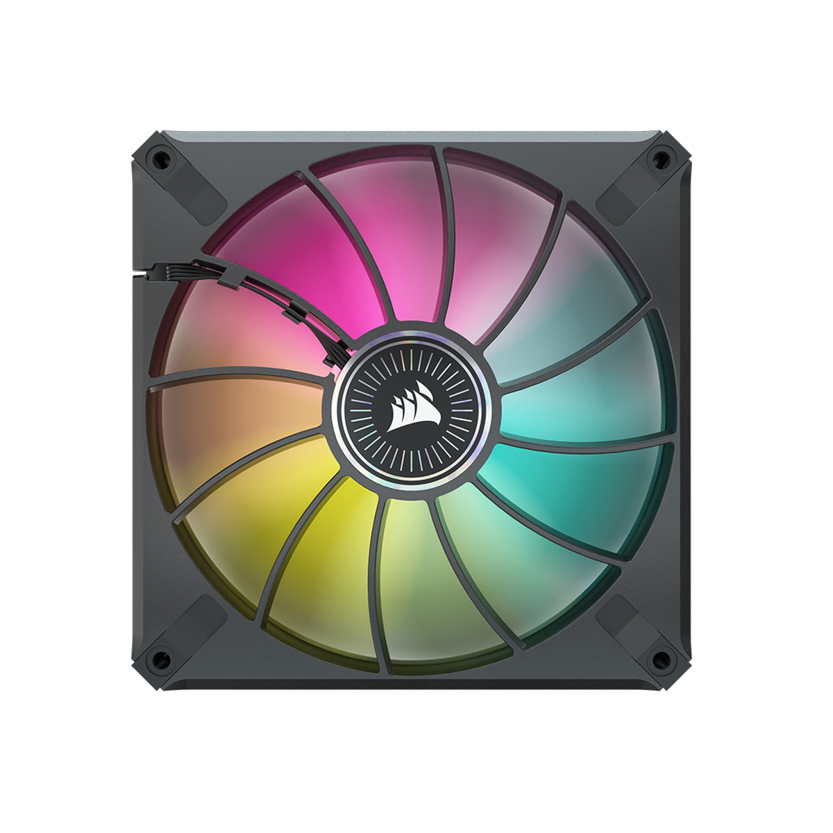 Corsair ML140 RGB ELITE 140mm Magnetic Levitation RGB Fan with AirGuide - Dual Pack with Lighting Node CORE