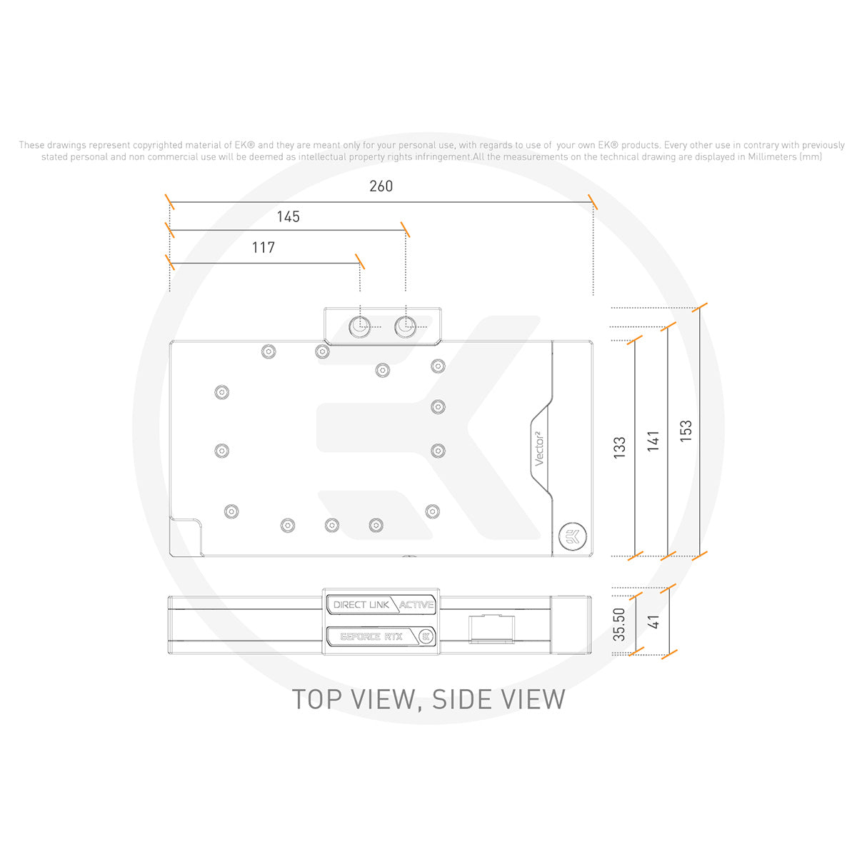 EKWB EK-Quantum Vector² Strix/TUF RTX 4080 ABP Set D-RGB - Nickel + Plexi